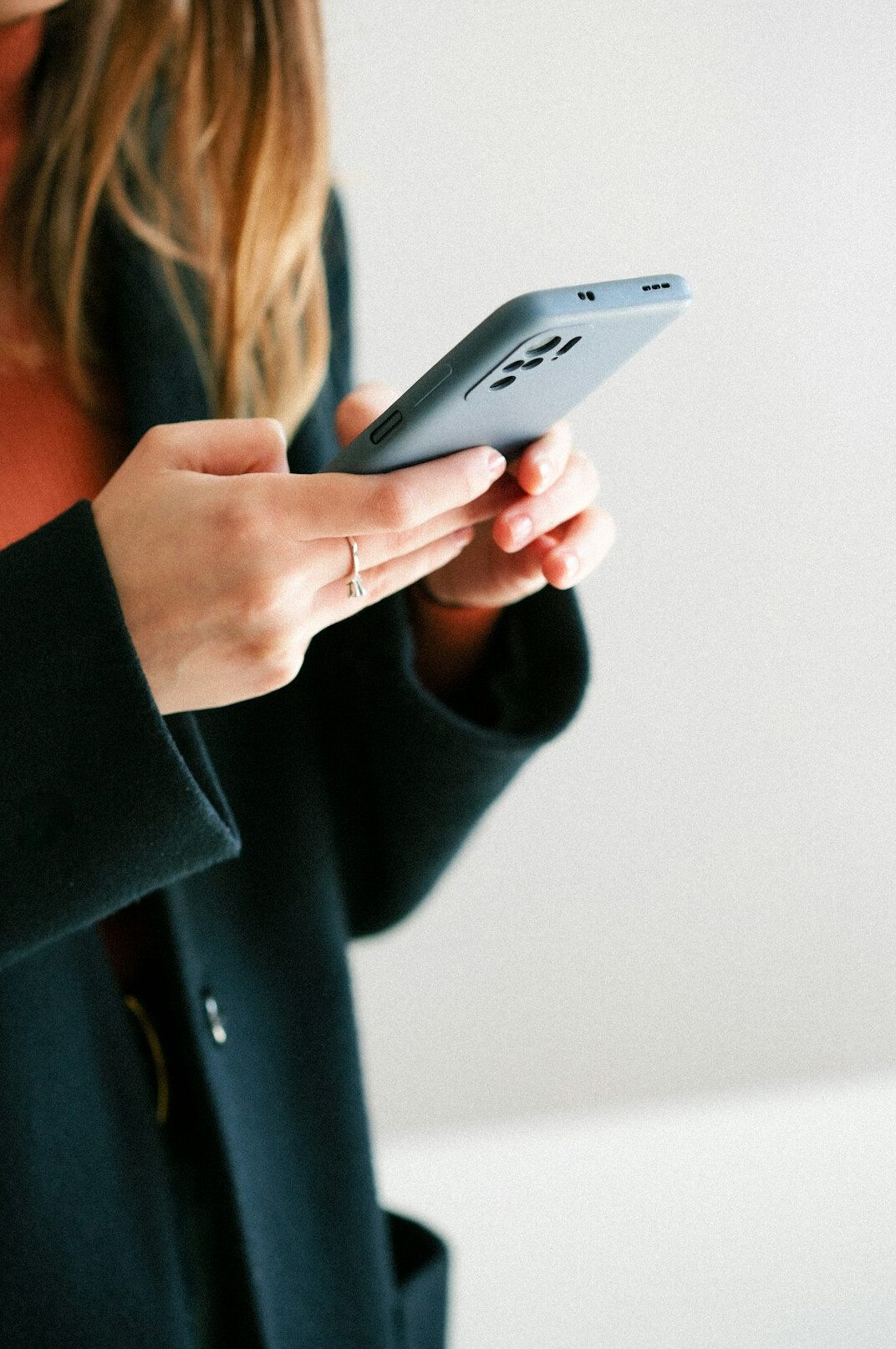 person using smartphone ai app